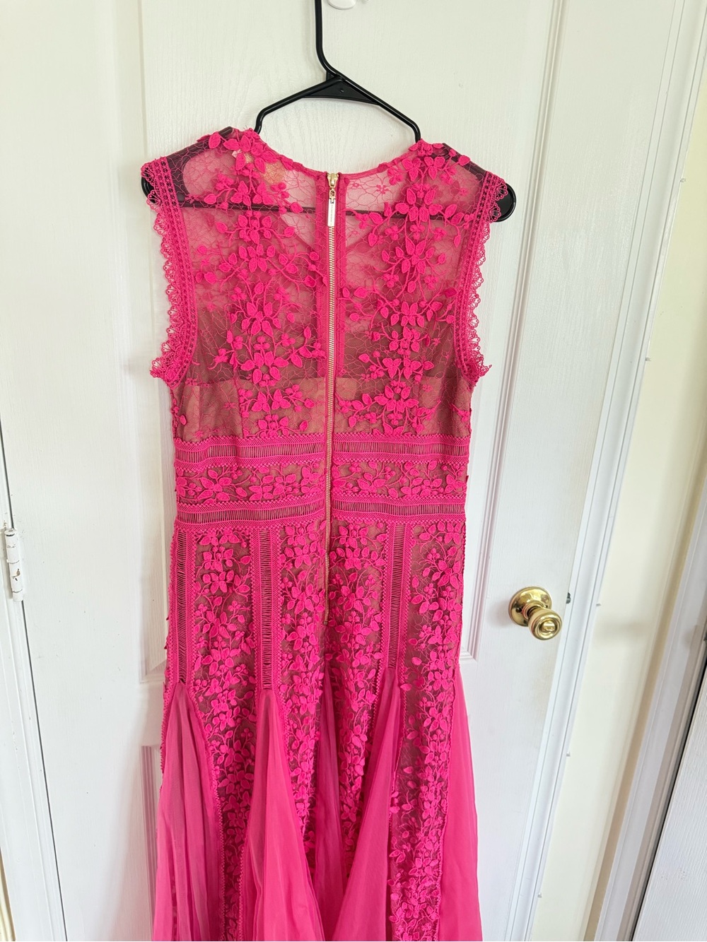 Bronx and Banco Megan Pink Lace Midi Dress - Picture 12 of 13